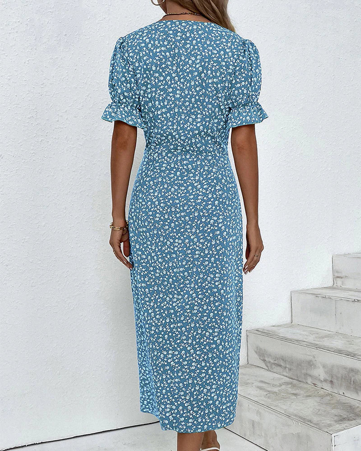 Evelyn | Stylish Wrap Midi Dress for Women - Perfect for Any Occasion-Metro Lane Plaza