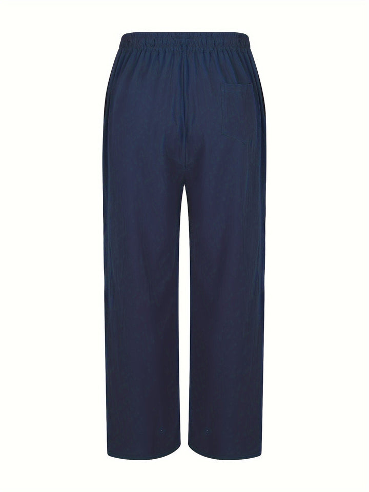 Men's Breathable Comfortable Linen Trousers for Stylish Look-Metro Lane Plaza