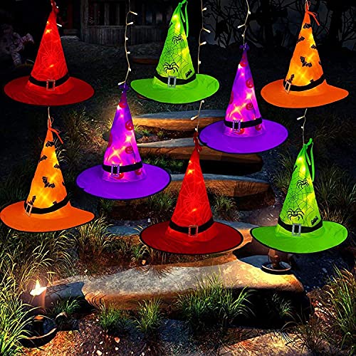 Catena luminosa da donna con cappelli da strega, 44ft, con 104 LED bianco caldo