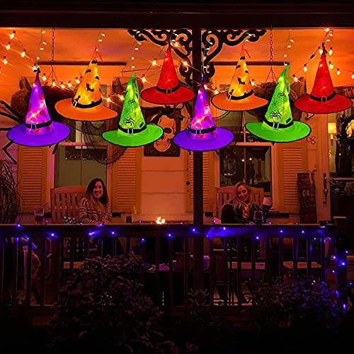 Catena luminosa da donna con cappelli da strega, 44ft, con 104 LED bianco caldo
