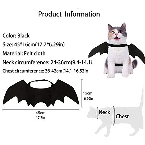 Accesorio de disfraz con alas de murciélago y correas ajustables para mascotas, para mujer