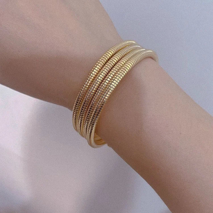 Bregje | Women's Gold Minimalist Bracelet with Refined Shine-Metro Lane Plaza
