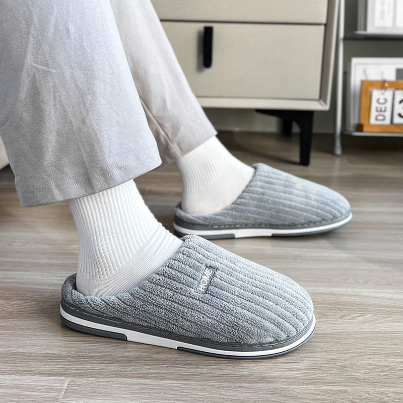Ribbed Slippers | Women's Cozy House Slippers with Soft Lining-Metro Lane Plaza