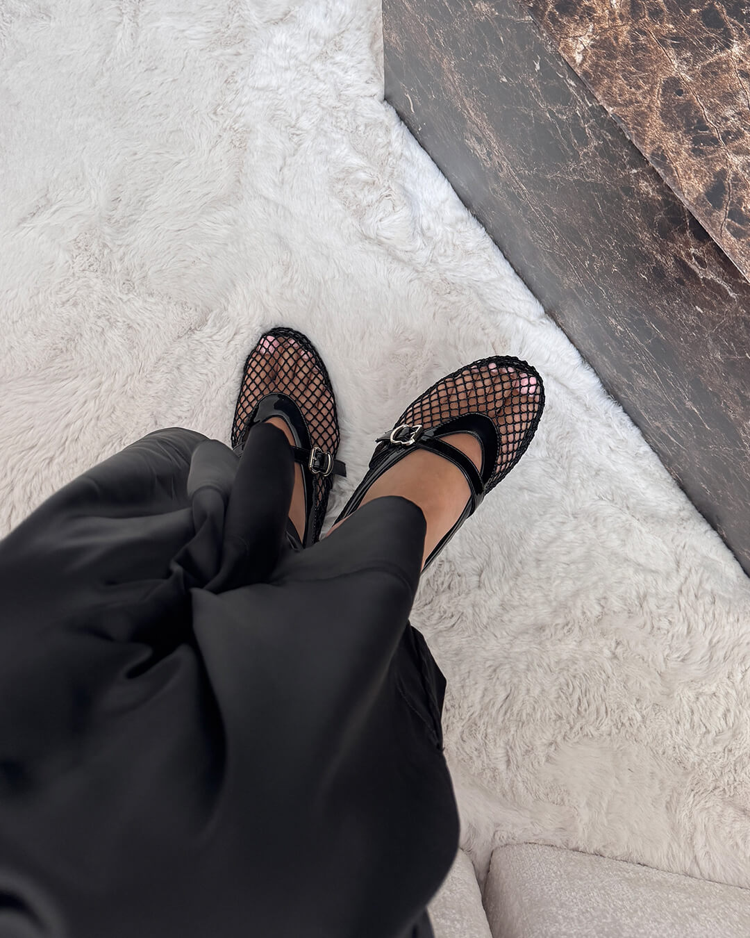 Juliette | Women's Ballerinas with Breathable Mesh and Leather Details-Metro Lane Plaza
