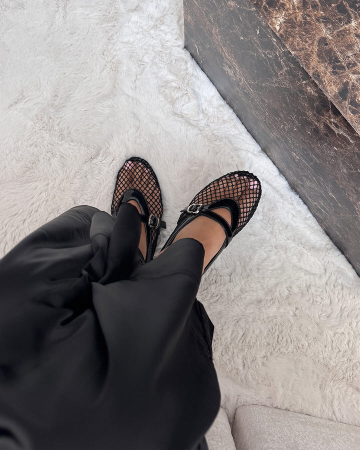 Juliette | Women's Ballerinas with Breathable Mesh and Leather Details-Metro Lane Plaza