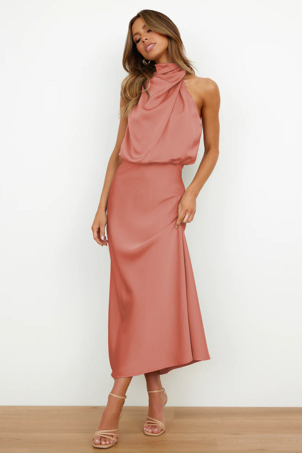 Diane | Women's Satin Maxi Dress-Metro Lane Plaza