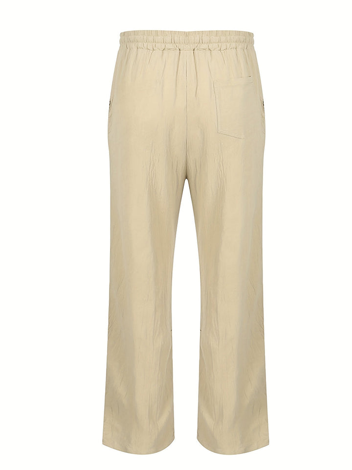 Men's Breathable Comfortable Linen Trousers for Stylish Look-Metro Lane Plaza