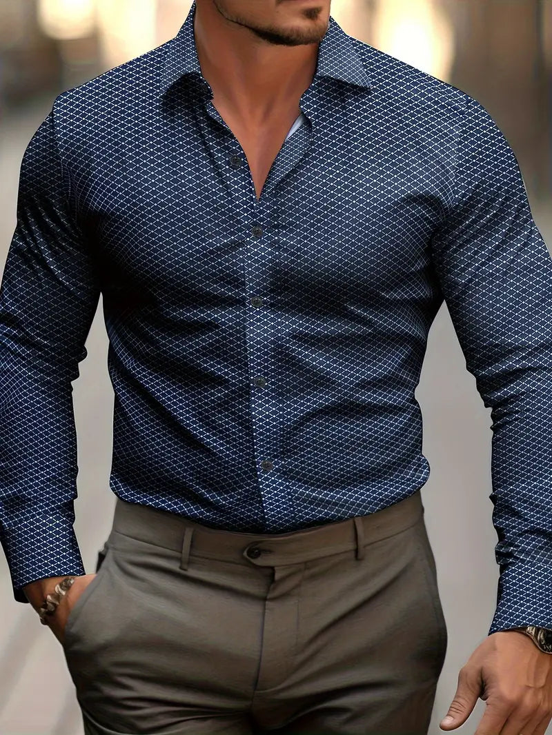 Men's Stylish Checkered Shirt with Comfortable Fit-Metro Lane Plaza