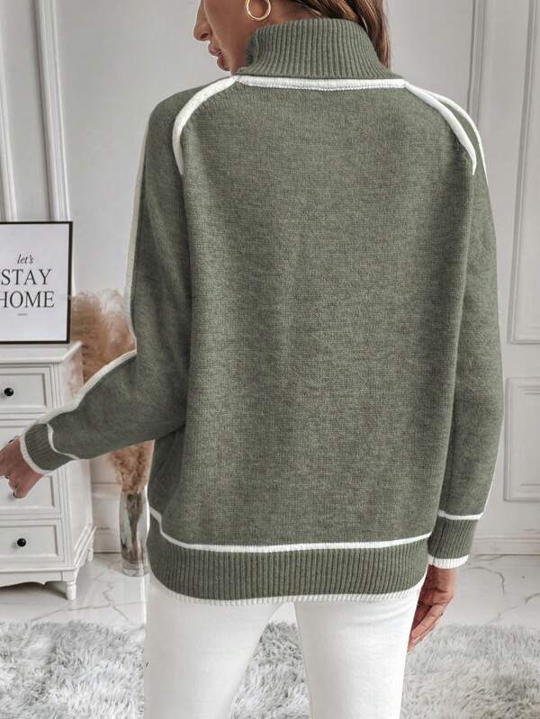pull élégant et chaud doublé pour femme