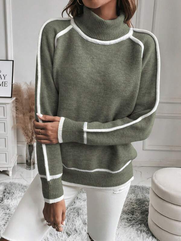 pull élégant et chaud doublé pour femme