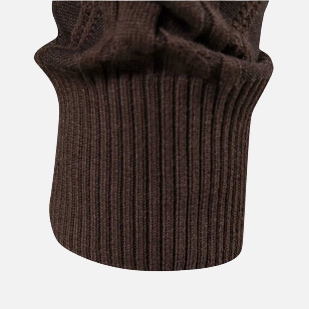 Cardigan en maille à losanges pour homme