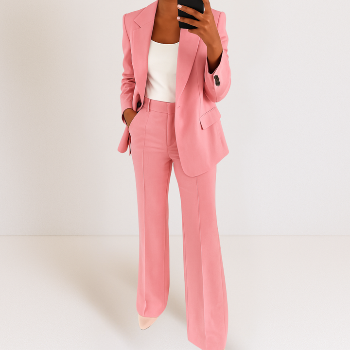 Melanie | Women's Two-Piece Suit Set-Metro Lane Plaza