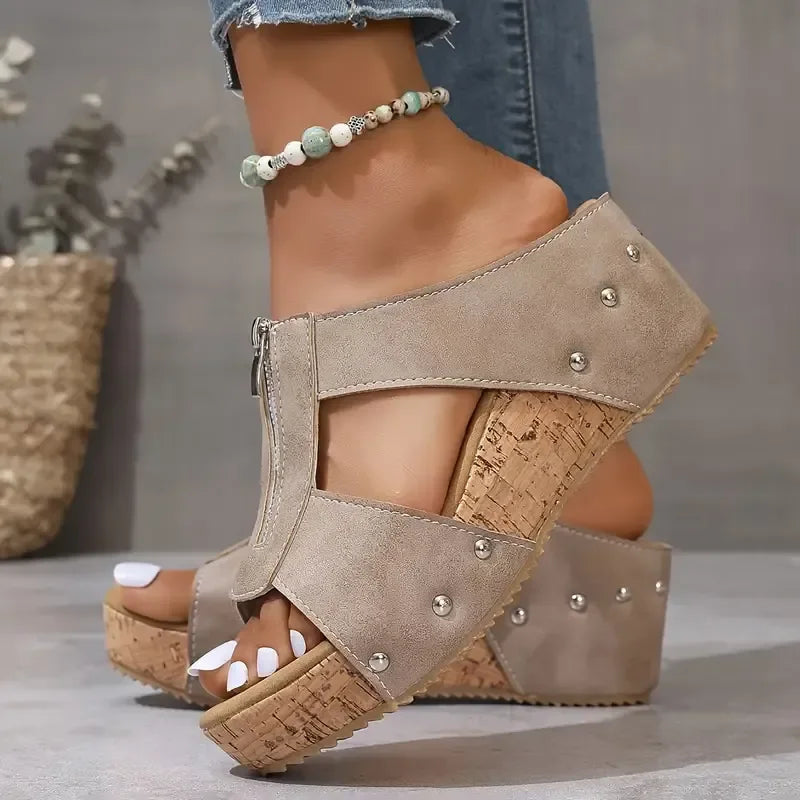 Veloria | Women's Supportive Orthopedic Wedge Sandals-Metro Lane Plaza