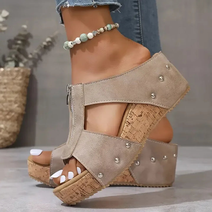 Veloria | Women's Supportive Orthopedic Wedge Sandals-Metro Lane Plaza