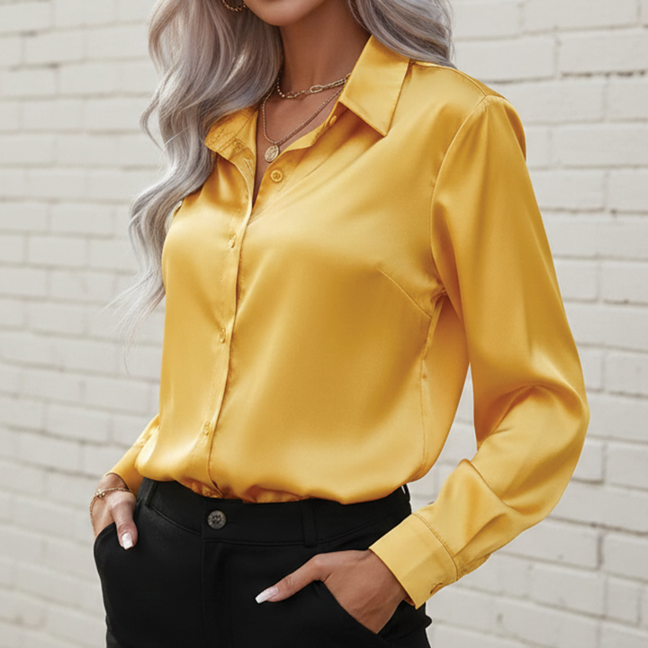 Camila | Women's Flowy Satin Top-Metro Lane Plaza