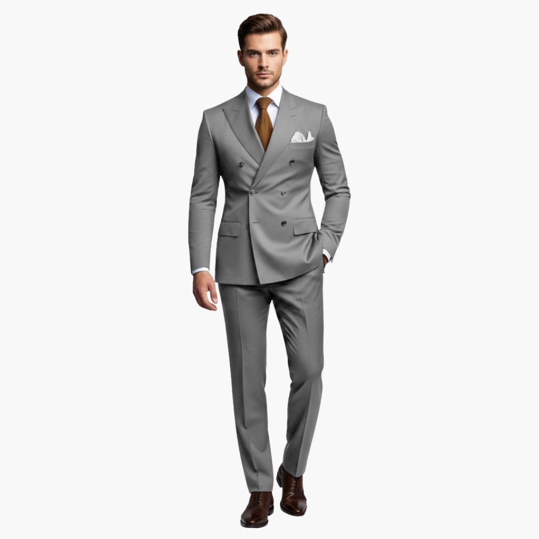 Men's Slim Fit Two-Piece Suit Set-Metro Lane Plaza