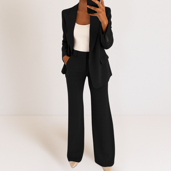 Melanie | Women's Two-Piece Suit Set-Metro Lane Plaza