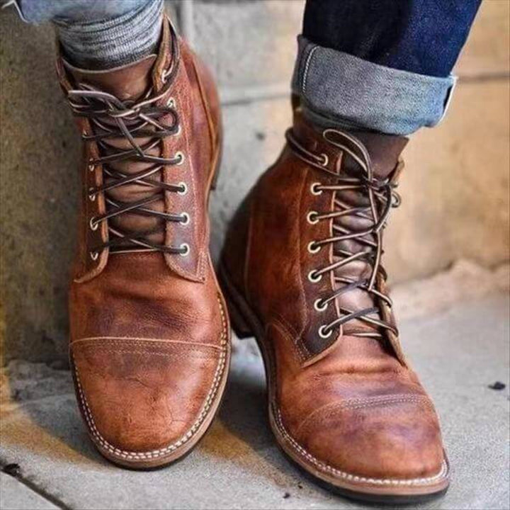 Men's Comfortable Stylish Leather Boots for All-Day Wear-Metro Lane Plaza