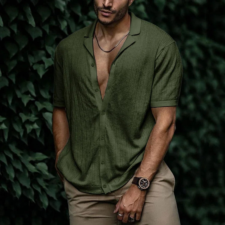 Men's Summer Linen Shirt - Lightweight and Breathable Fashion-Metro Lane Plaza