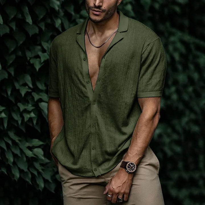 Men's Summer Linen Shirt - Lightweight and Breathable Fashion-Metro Lane Plaza