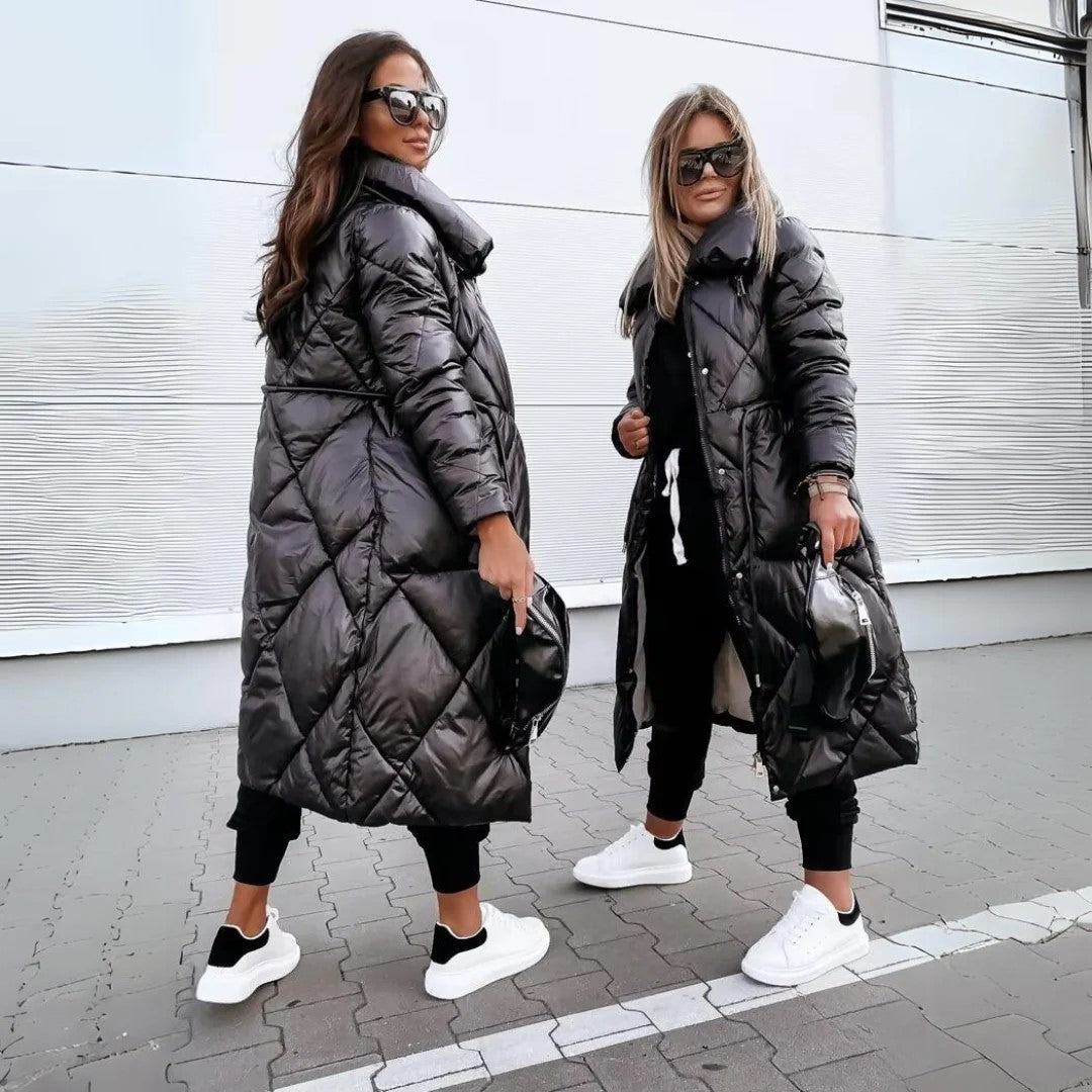 Parka larga para mujer, protección contra el frío
