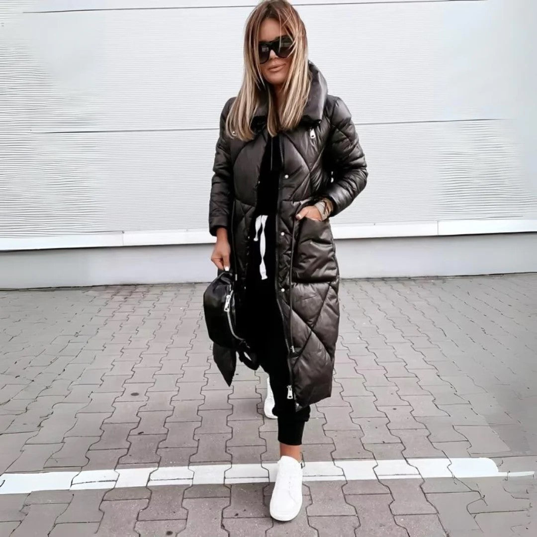 Parka larga para mujer, protección contra el frío