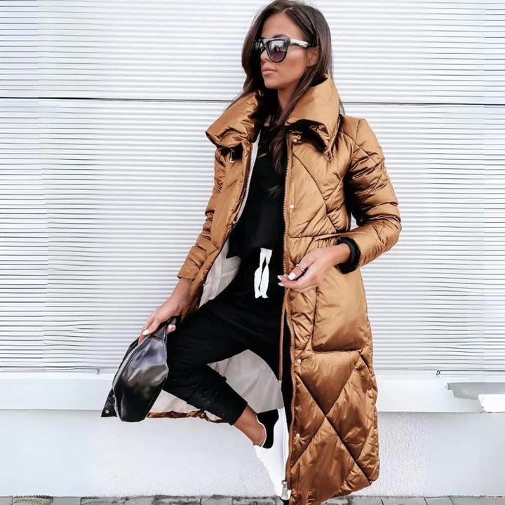 Parka larga para mujer, protección contra el frío