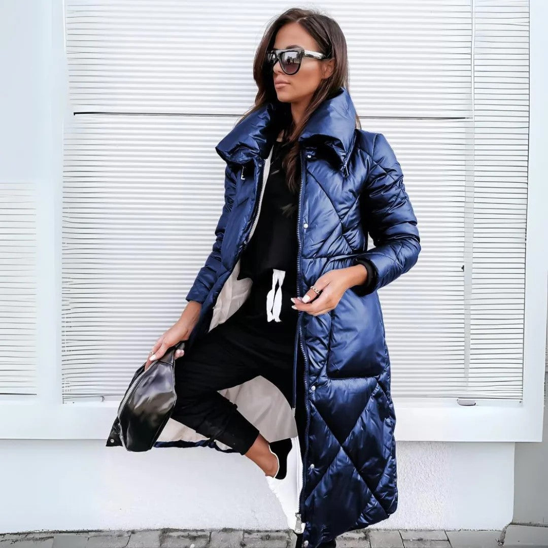 Parka larga para mujer, protección contra el frío
