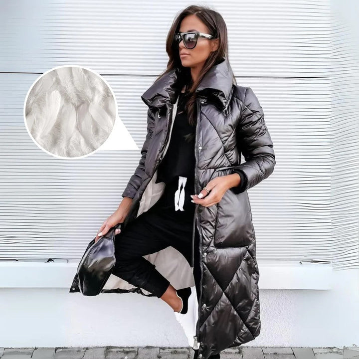 Parka larga para mujer, protección contra el frío