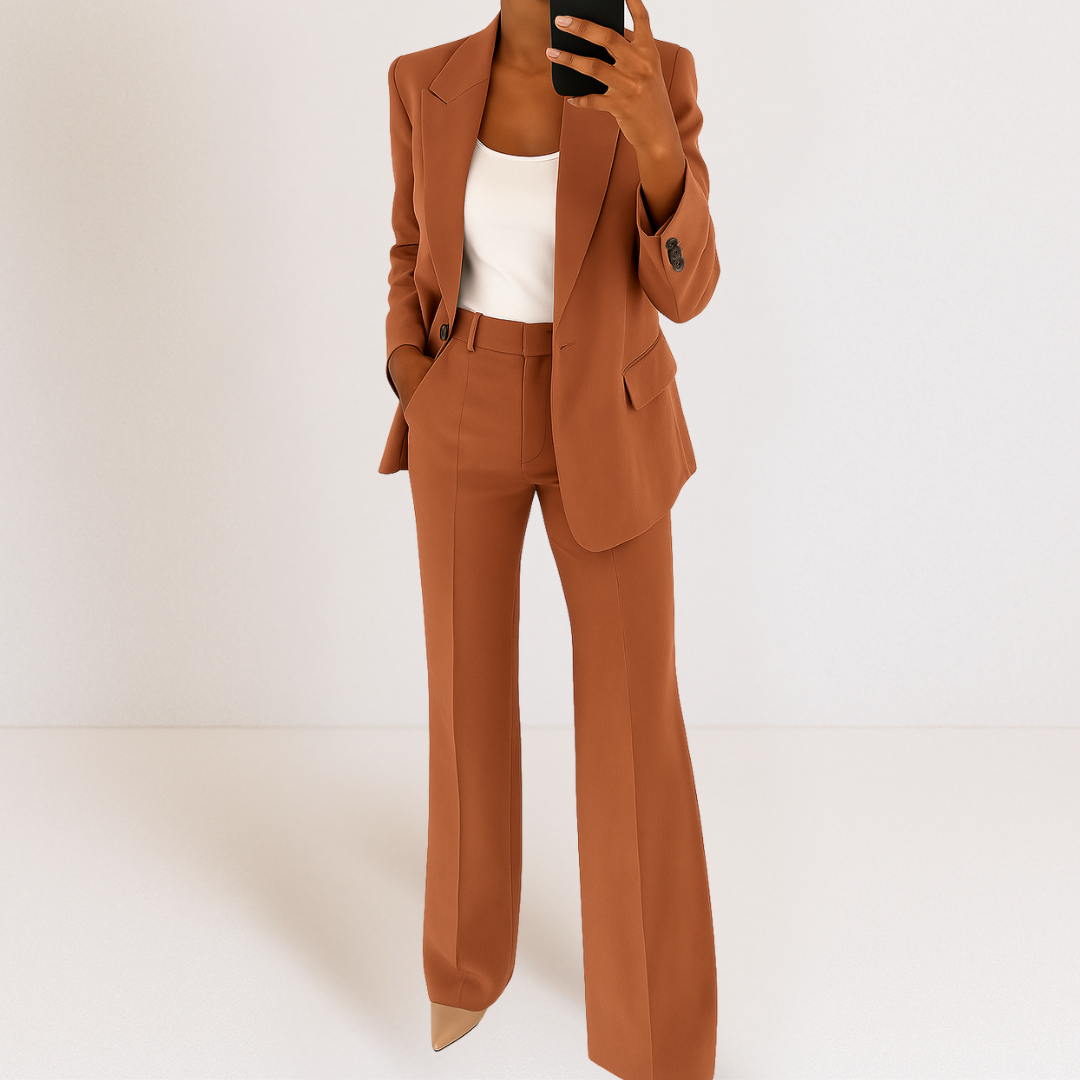 Melanie | Women's Two-Piece Suit Set-Metro Lane Plaza