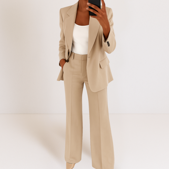 Melanie | Women's Two-Piece Suit Set-Metro Lane Plaza