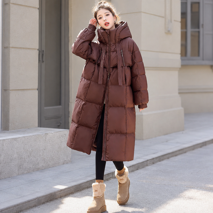 Giacca parka con cappuccio da donna | Cappotto lungo invernale per stile e calore