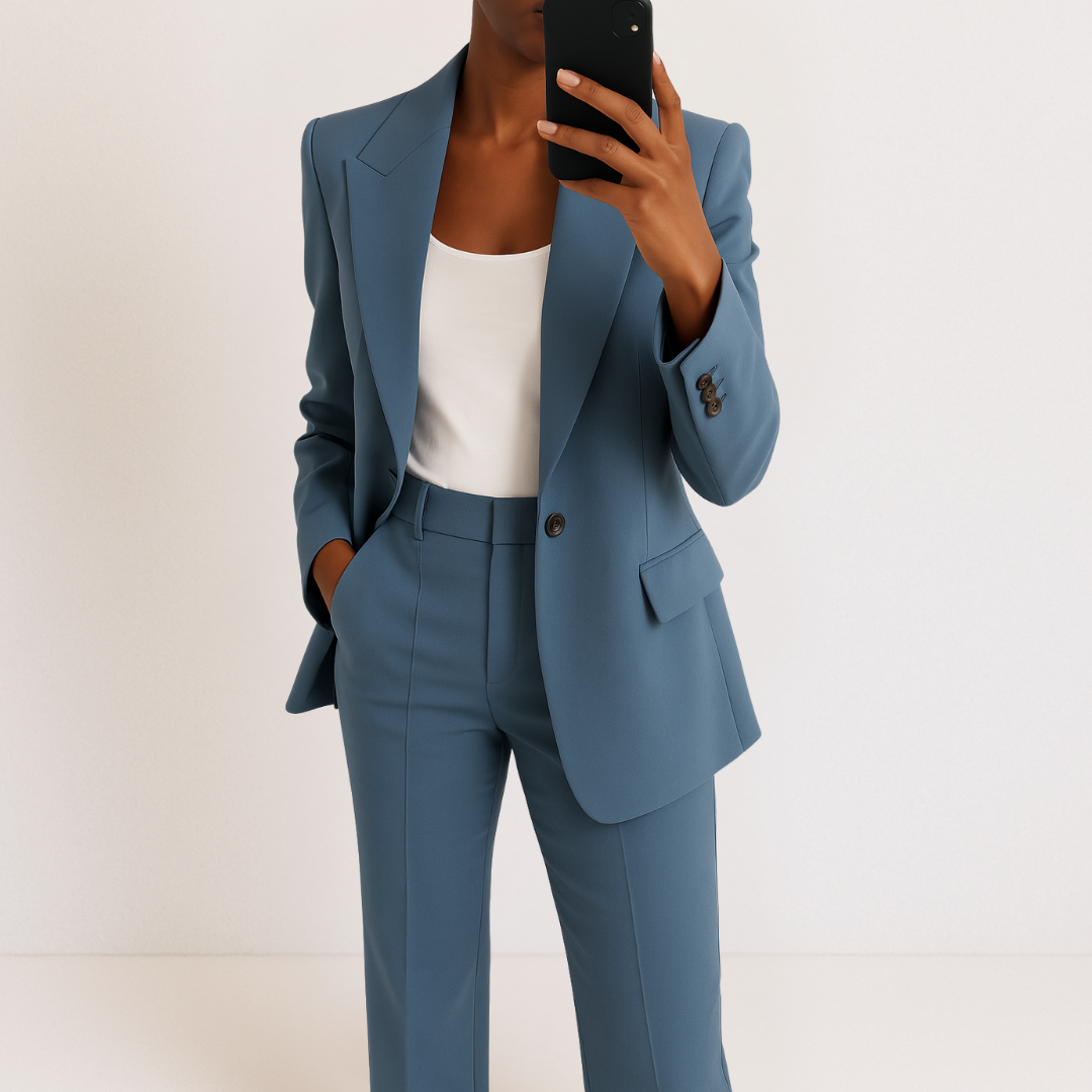 Melanie | Women's Two-Piece Suit Set-Metro Lane Plaza