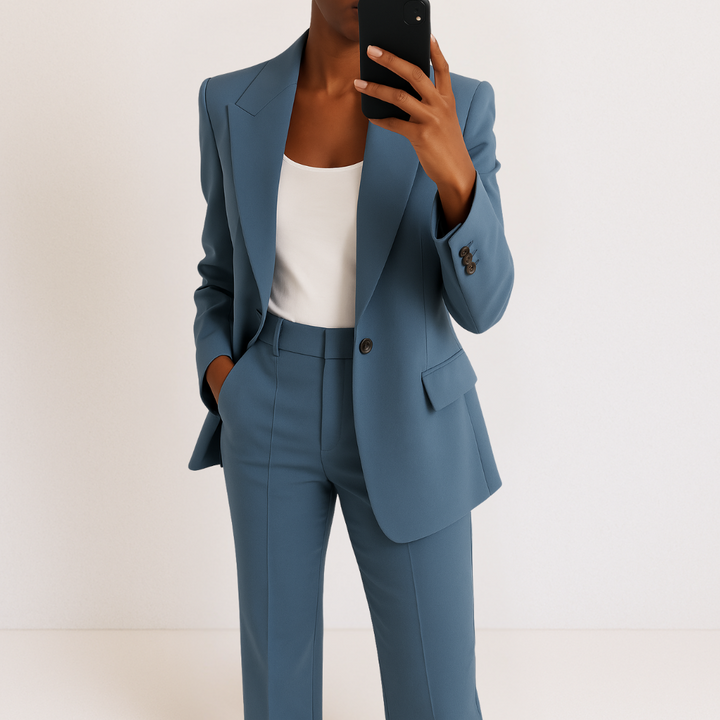 Melanie | Women's Two-Piece Suit Set-Metro Lane Plaza