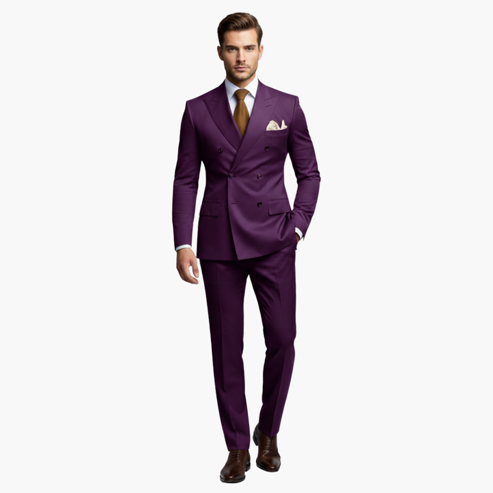 Men's Slim Fit Two-Piece Suit Set-Metro Lane Plaza