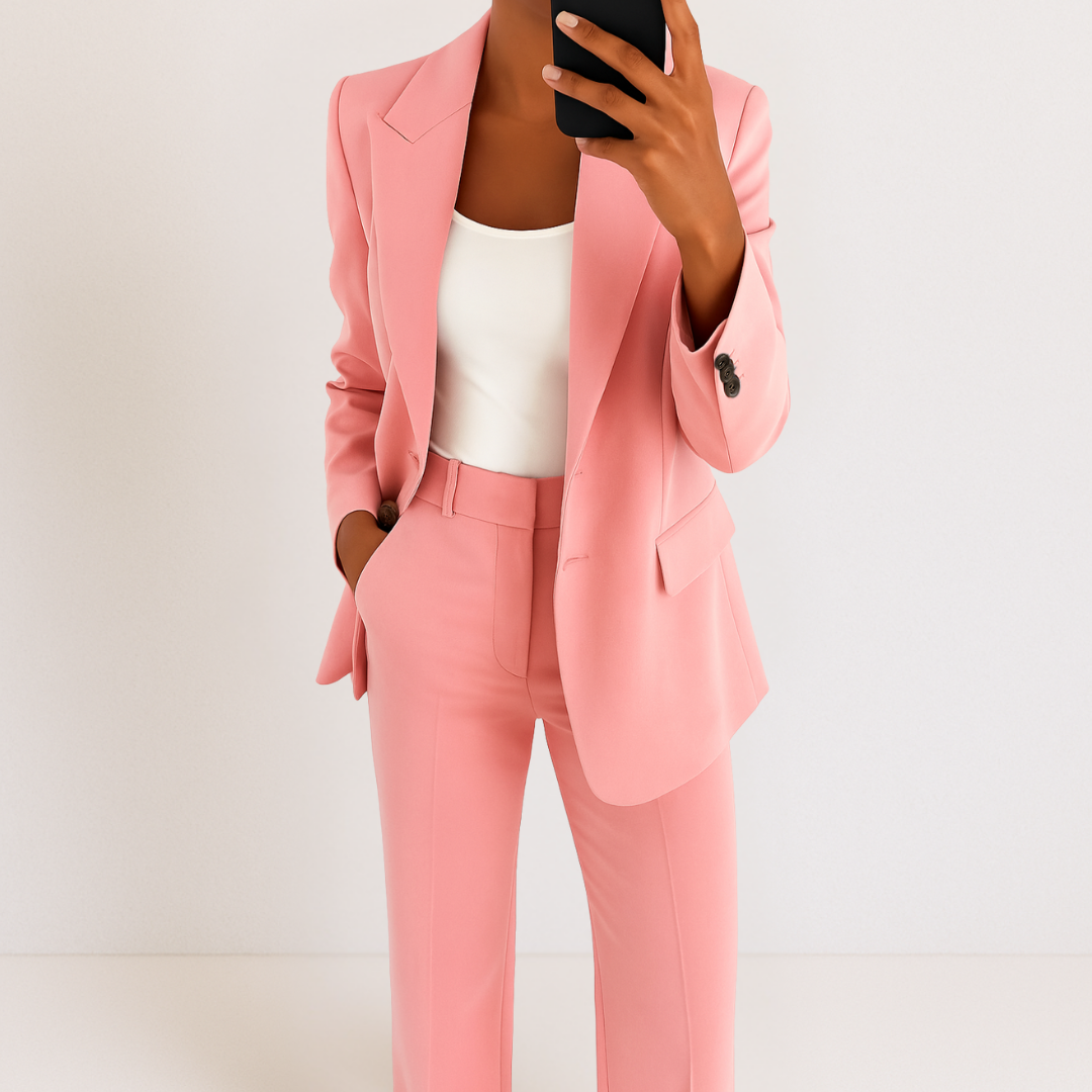Melanie | Women's Two-Piece Suit Set-Metro Lane Plaza
