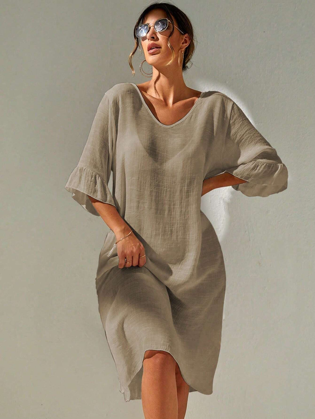 Sadie | Women's Lightweight Beach Maxi Dress-Metro Lane Plaza