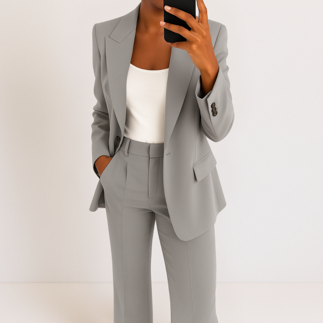 Melanie | Women's Two-Piece Suit Set-Metro Lane Plaza