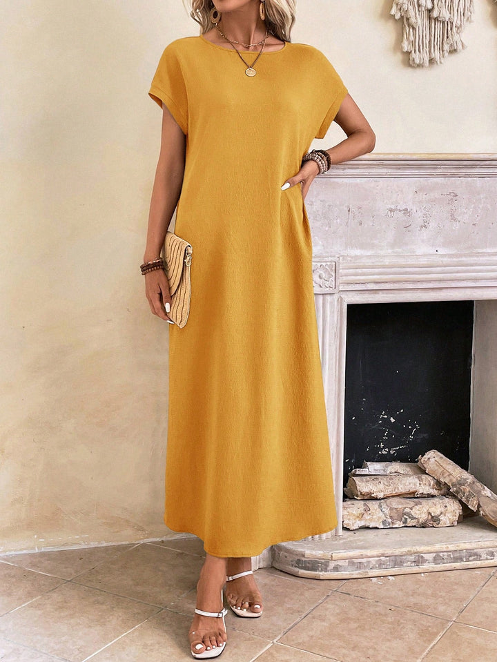 Stella | Women's Casual Batwing Tunic Dress-Metro Lane Plaza