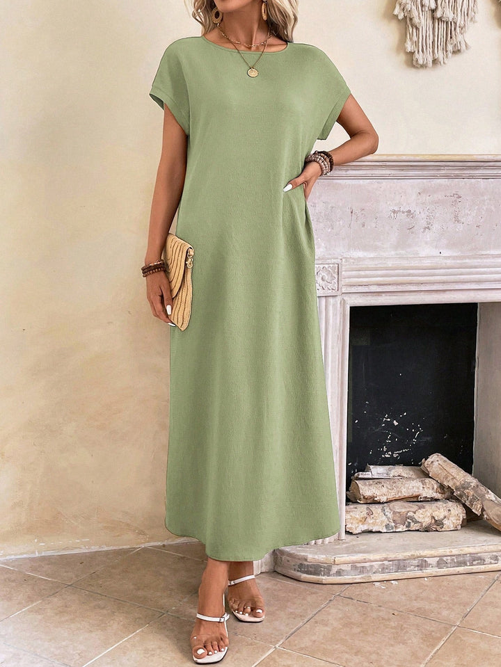 Stella | Women's Casual Batwing Tunic Dress-Metro Lane Plaza