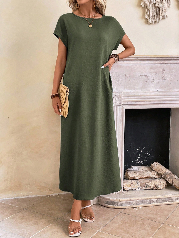 Stella | Women's Casual Batwing Tunic Dress-Metro Lane Plaza