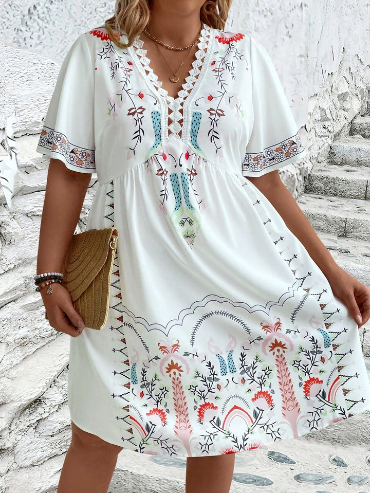 Harper | Plus Size Boho Style Midi Dress for Women-Metro Lane Plaza