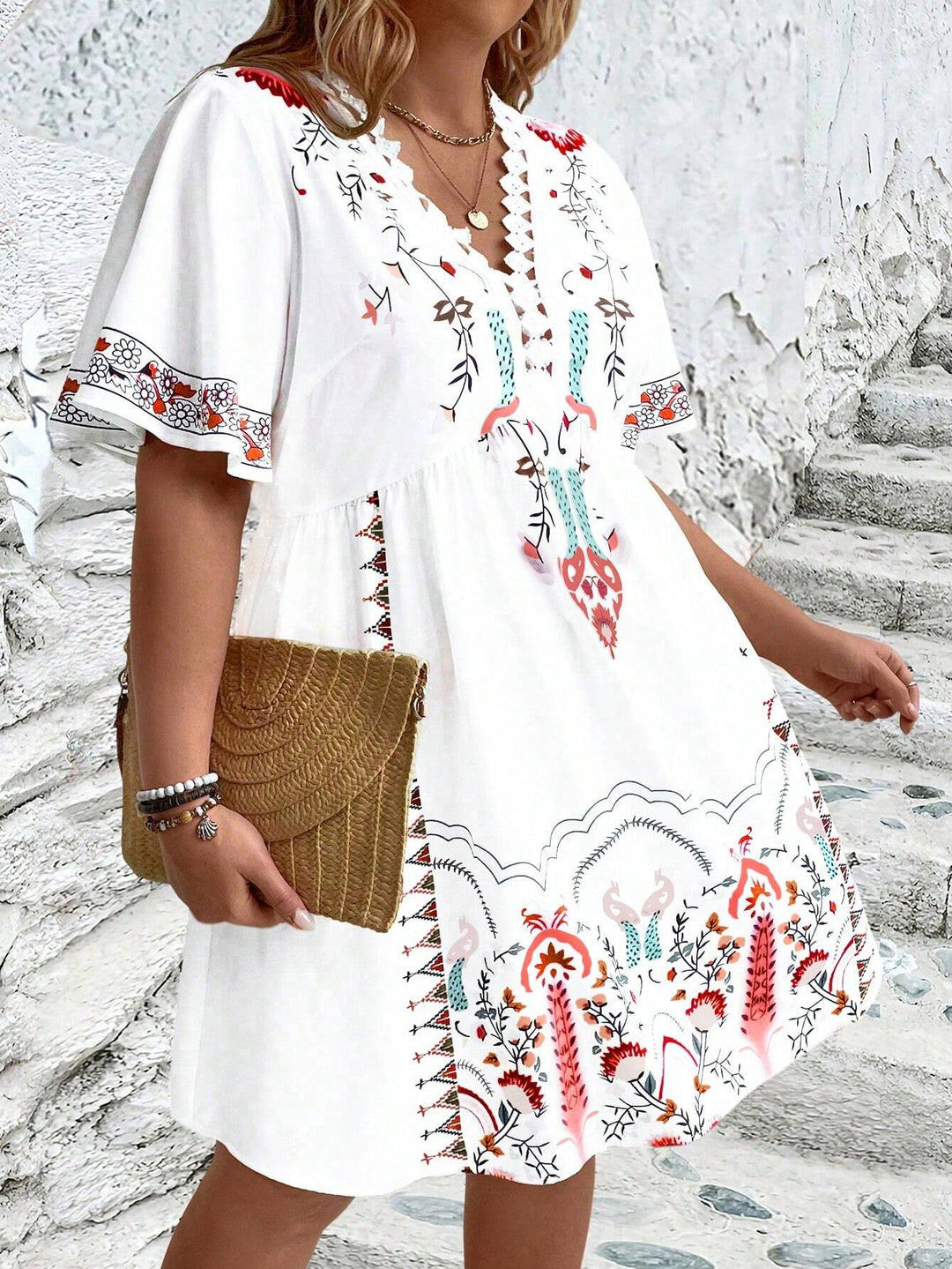 Harper | Plus Size Boho Style Midi Dress for Women-Metro Lane Plaza