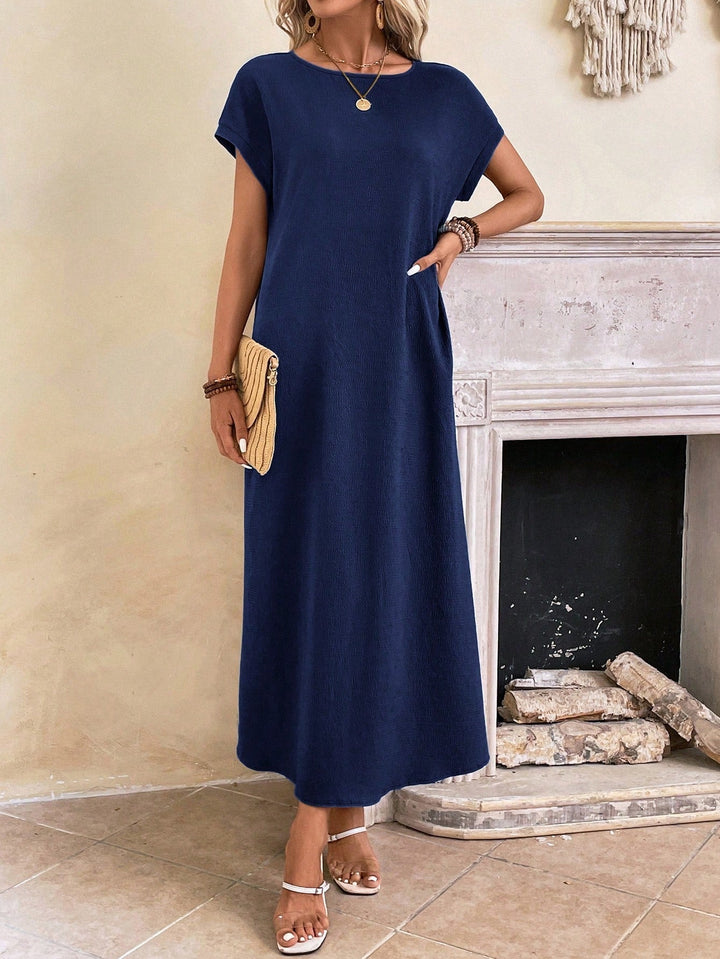 Stella | Women's Casual Batwing Tunic Dress-Metro Lane Plaza