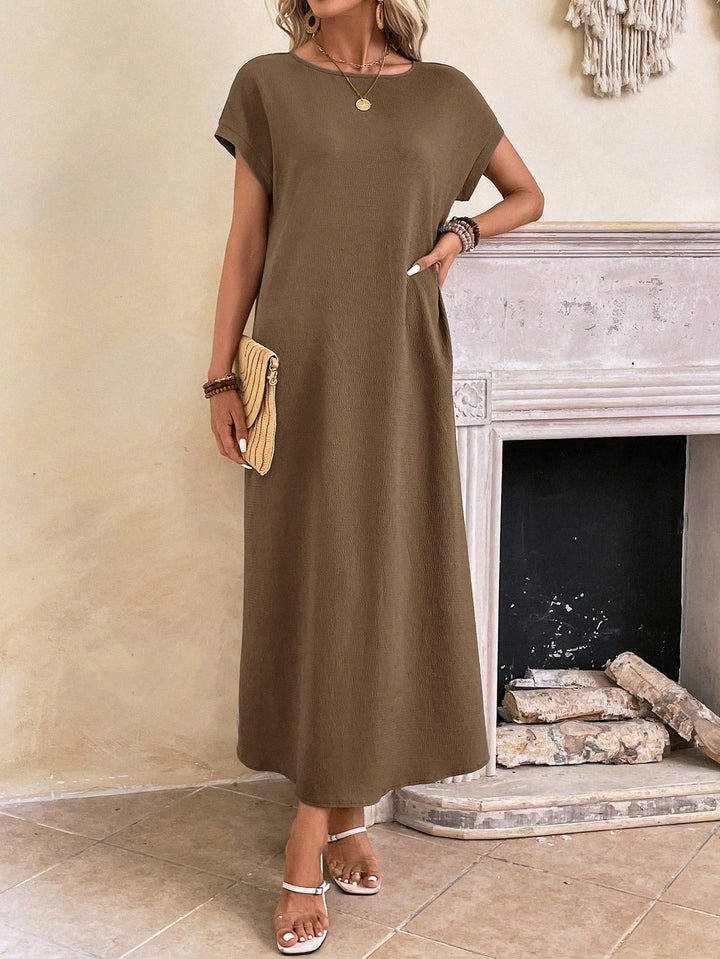 Stella | Women's Casual Batwing Tunic Dress-Metro Lane Plaza