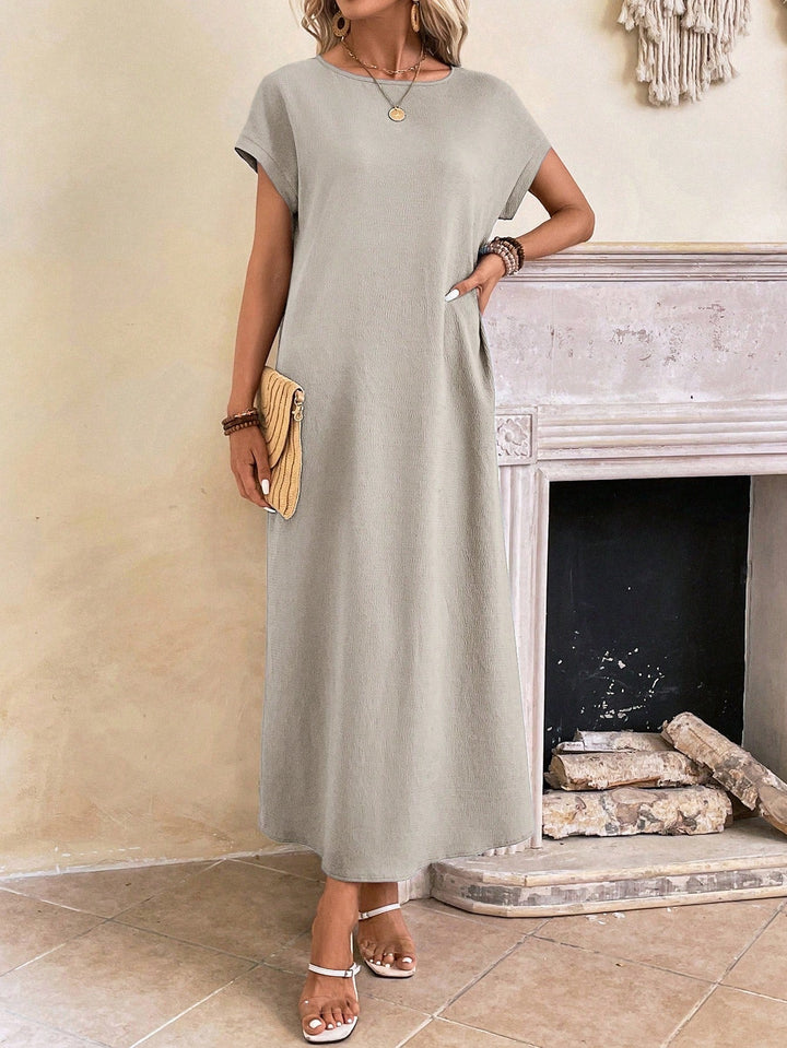 Stella | Women's Casual Batwing Tunic Dress-Metro Lane Plaza