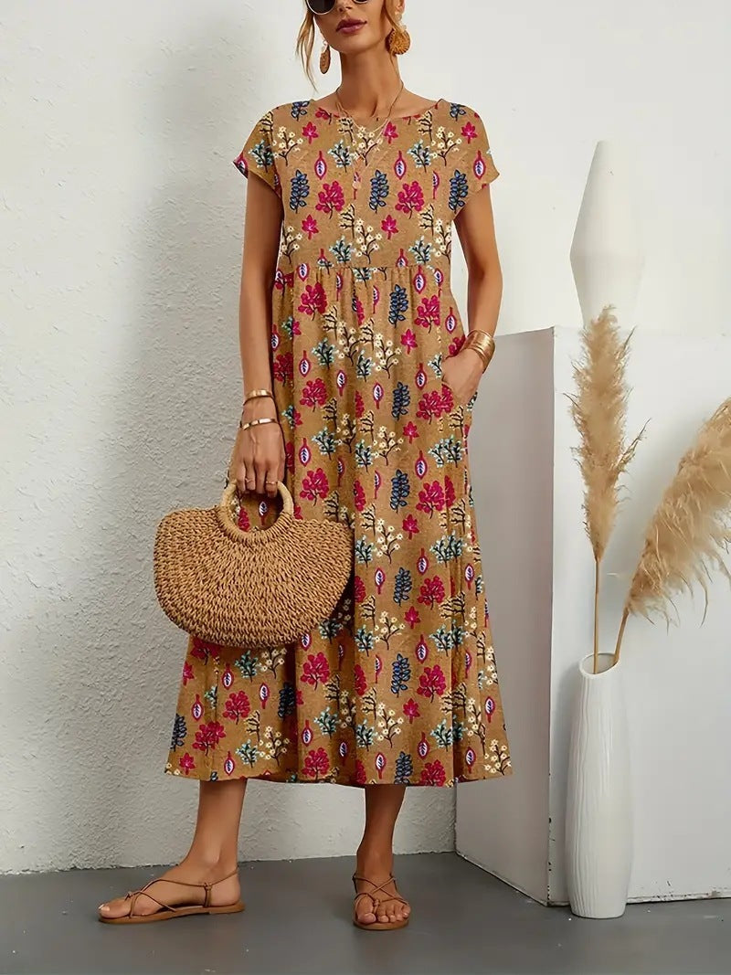 Emilia | Stylish Floral Maxi Dress-Metro Lane Plaza