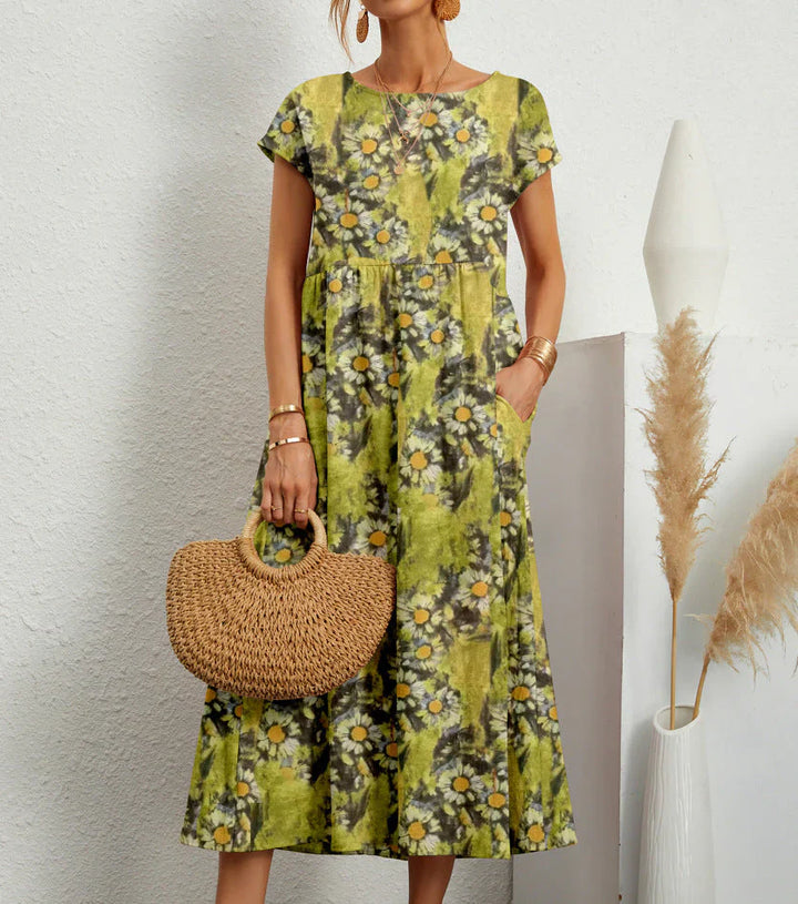 Samantha | Boho Style Midi Dress for Women-Metro Lane Plaza