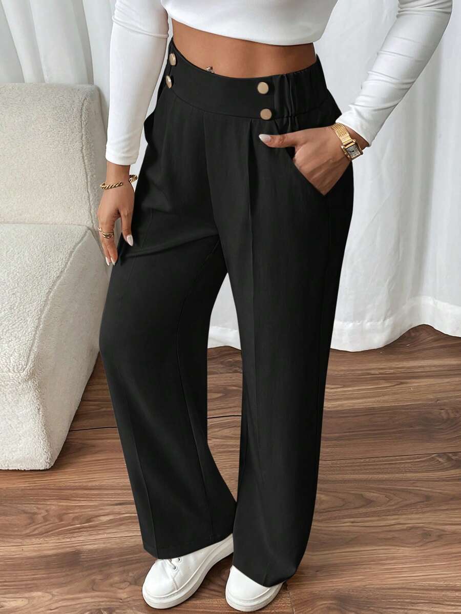 Lucy | Women's Straight Leg Trousers-Metro Lane Plaza