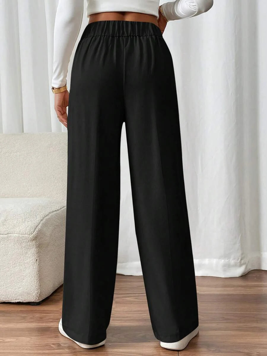 Lucy | Women's Straight Leg Trousers-Metro Lane Plaza